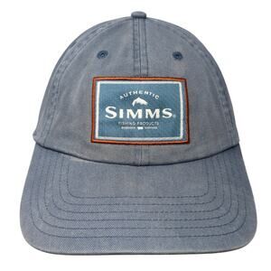 Authentic Simms Snapback Hat Blue One Size Adjustable Fishing Outdoor